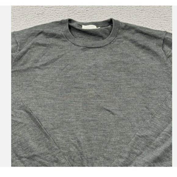 SUITSUPPLY Sweater Mens Large Merino Wool Crew Neck Gray - Picture 6 of 7